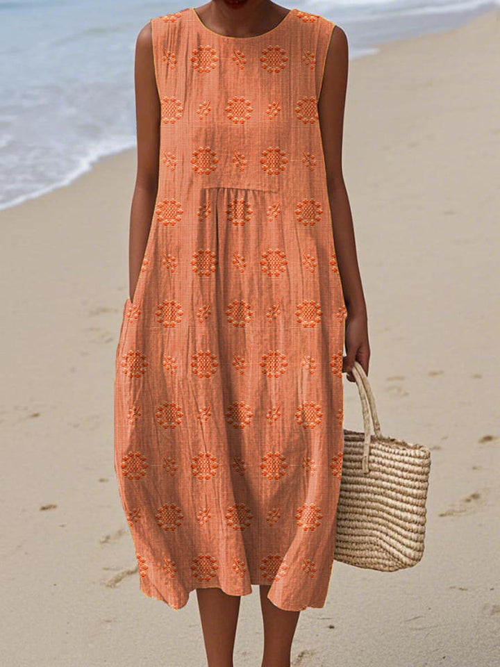 GELDA / SUMMER SLEEVELESS MIDI DRESS