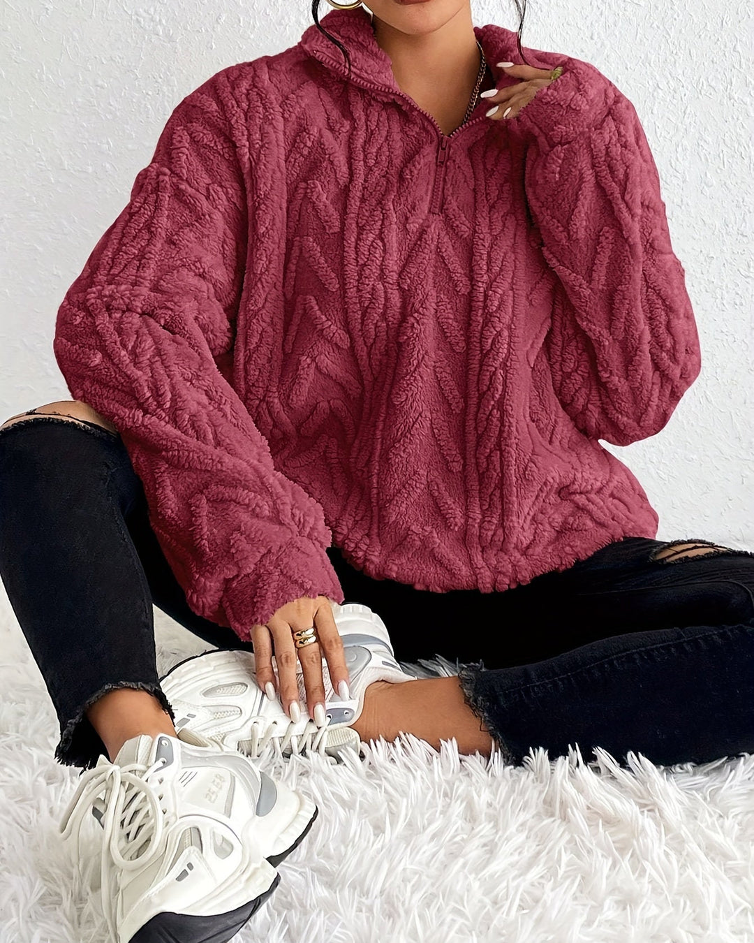 WILLOW / CLASSY QUARTER-ZIP JUMPER