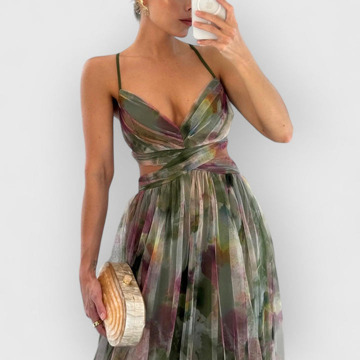 HERMIONE / LONG FLORAL DRESS