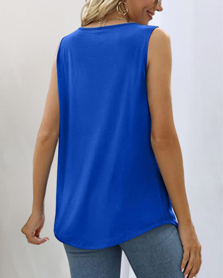EUNICE / SLEEVELESS SQUARE-NECK TOP