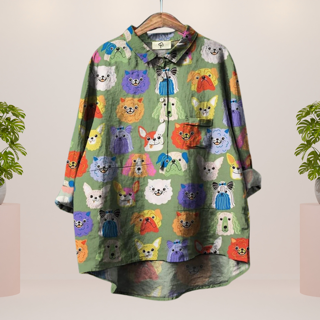 TRISHA / TRENDY PRINT SHIRT