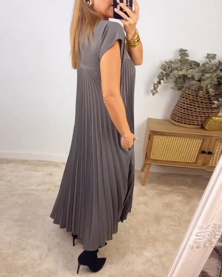 SOFIA / PLEATED MAXI DRESS