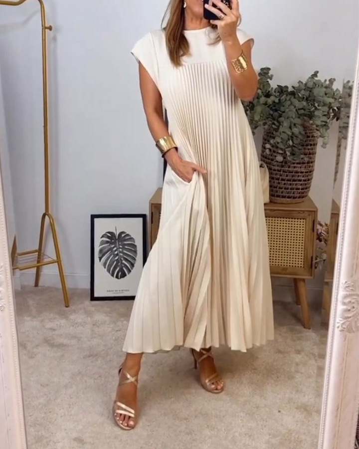 SOFIA / PLEATED MAXI DRESS