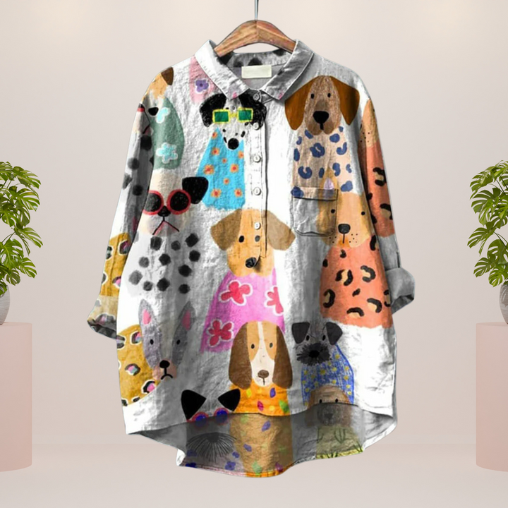 TRISHA / TRENDY PRINT SHIRT