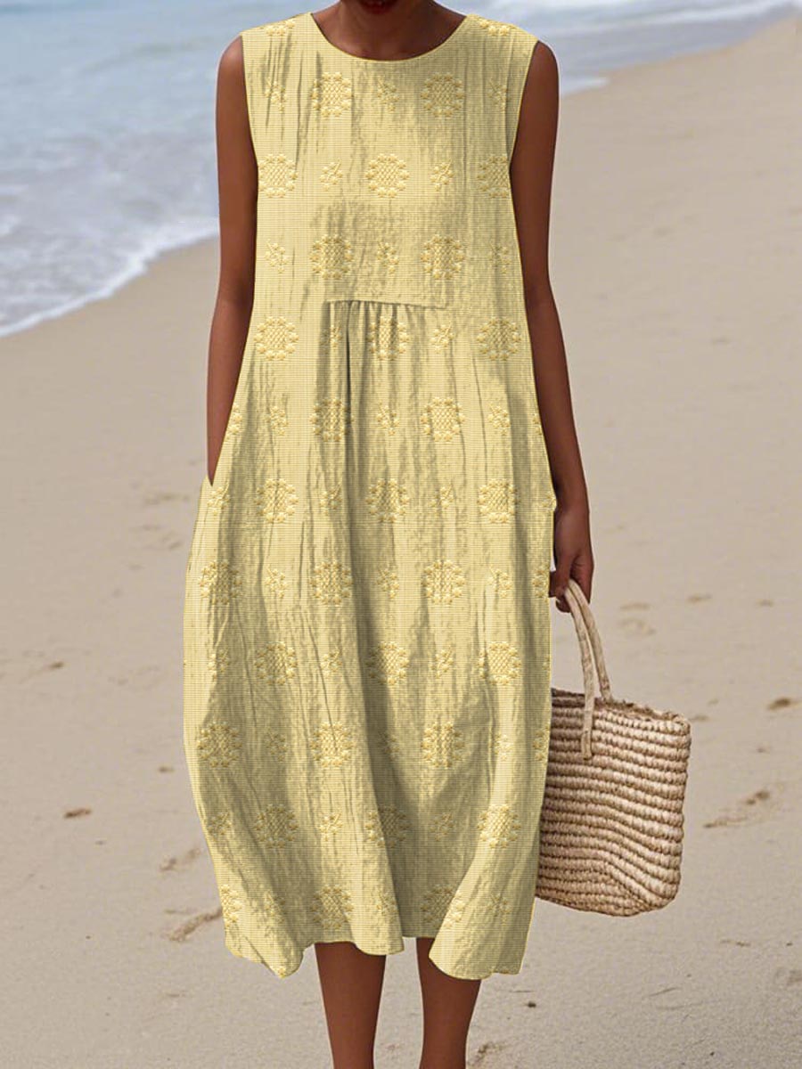 GELDA / SUMMER SLEEVELESS MIDI DRESS