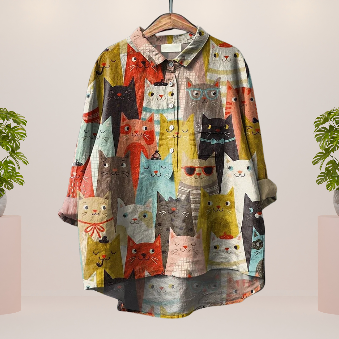 TRISHA / TRENDY PRINT SHIRT