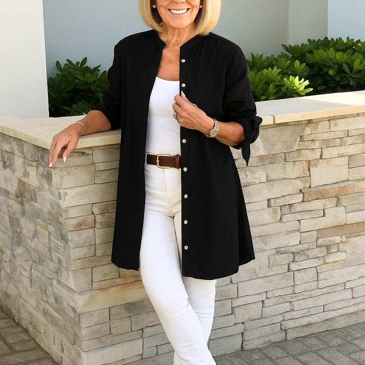 LUCINDA / TIE-SLEEVE BLOUSE