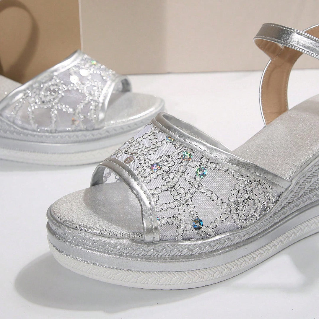 SYBIL / EVENING WEDGE SANDALS