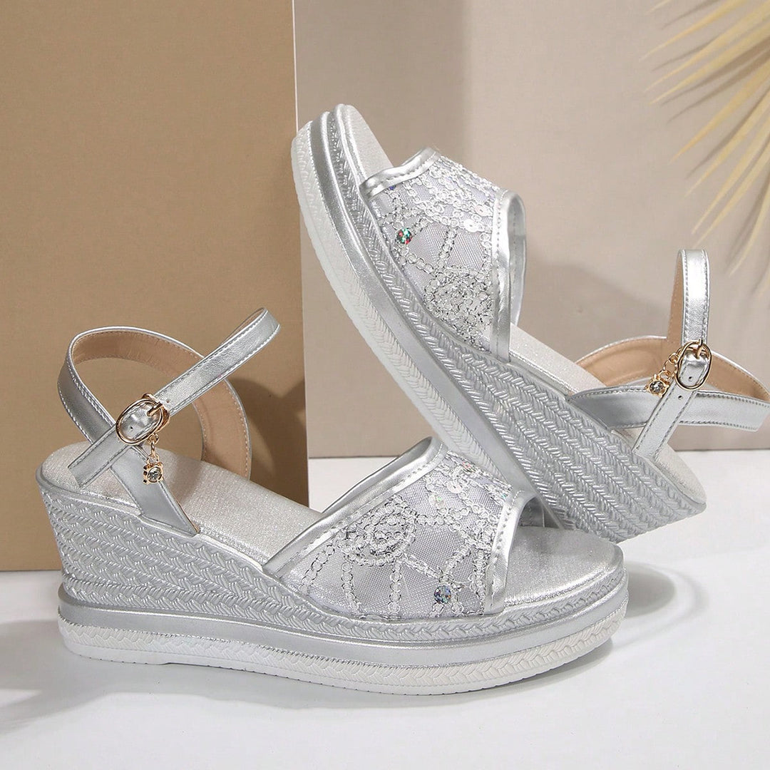SYBIL / EVENING WEDGE SANDALS