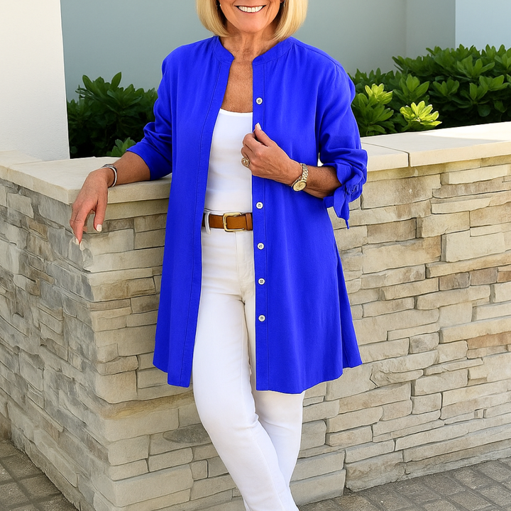 LUCINDA / TIE-SLEEVE BLOUSE