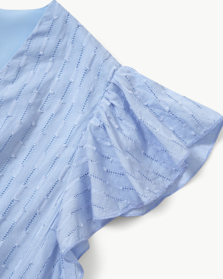 MILA / MIDI DRESS WITH FRILL SLEEVES