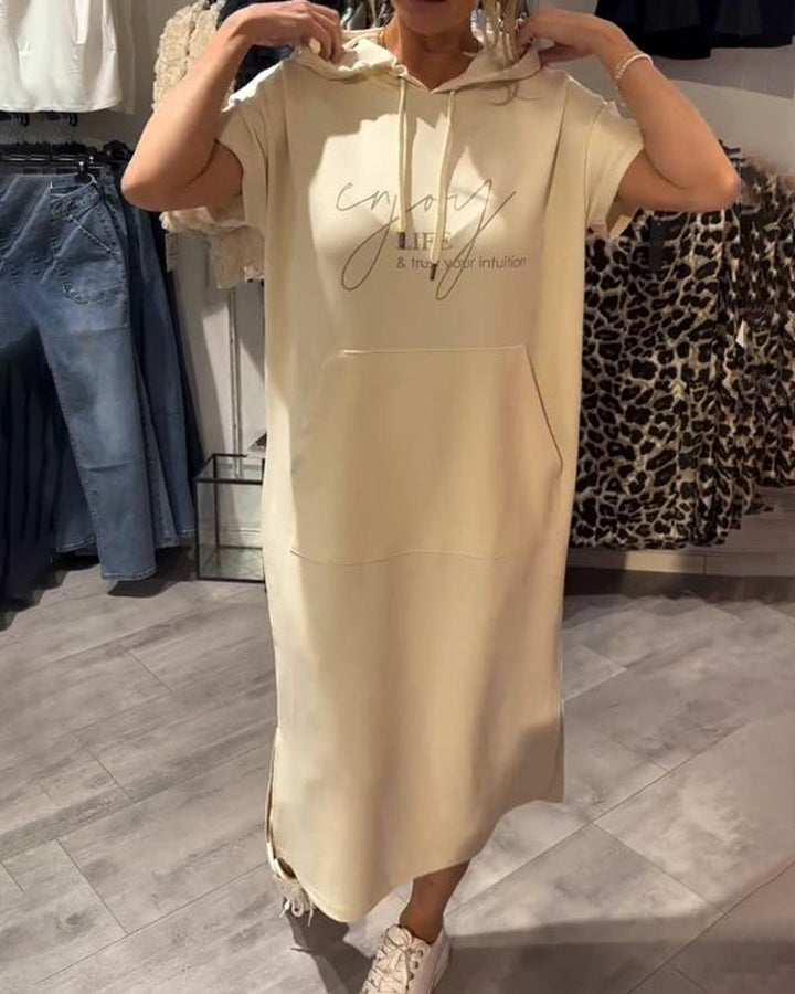 BLESSY / CASUAL HOODED DRESS