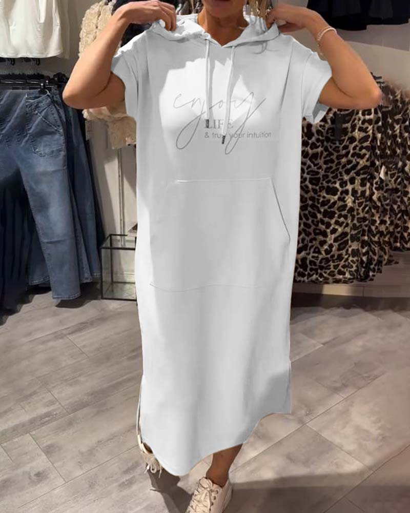 BLESSY / CASUAL HOODED DRESS
