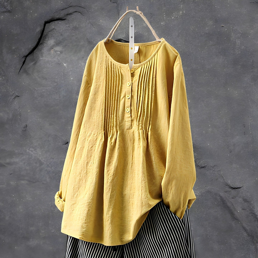 ELEANOR / FLOWY PLEATED BLOUSE