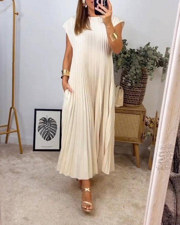 SOFIA / PLEATED MAXI DRESS