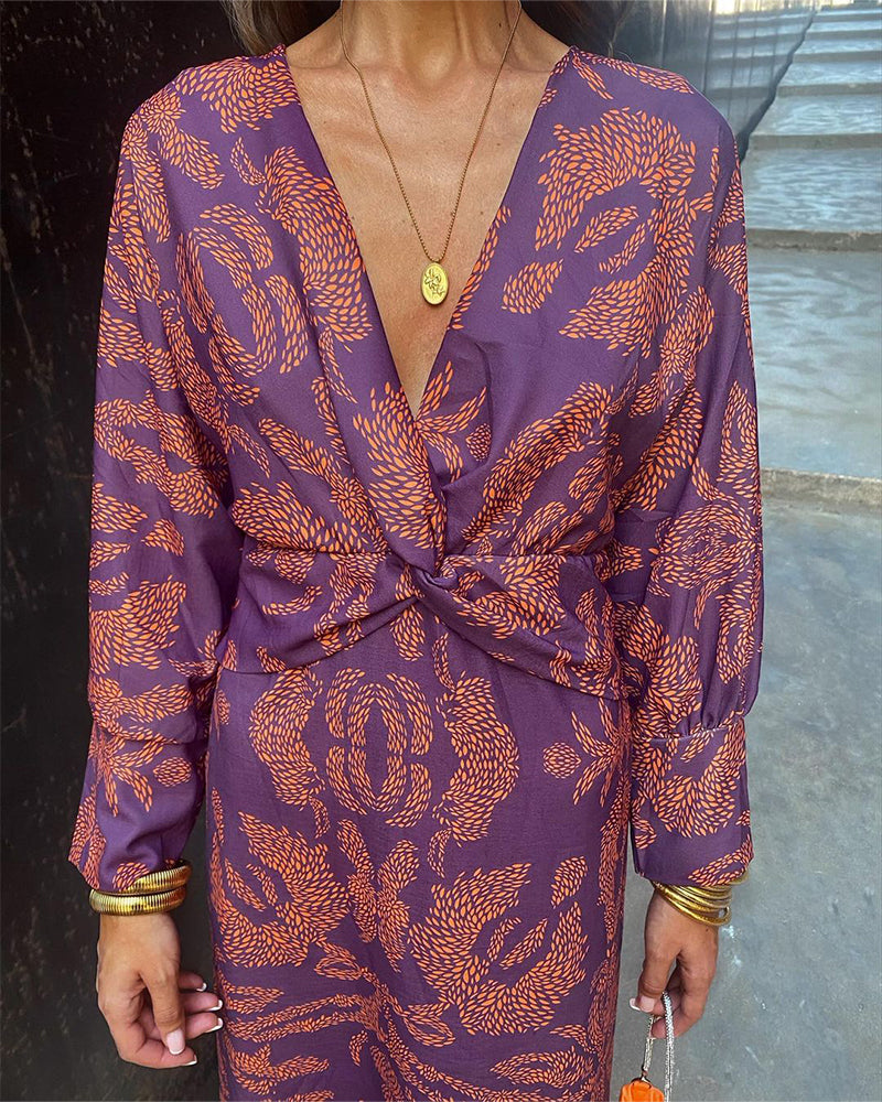 FLEUR / CLASSIC LONG SLEEVE FLORAL DRESS