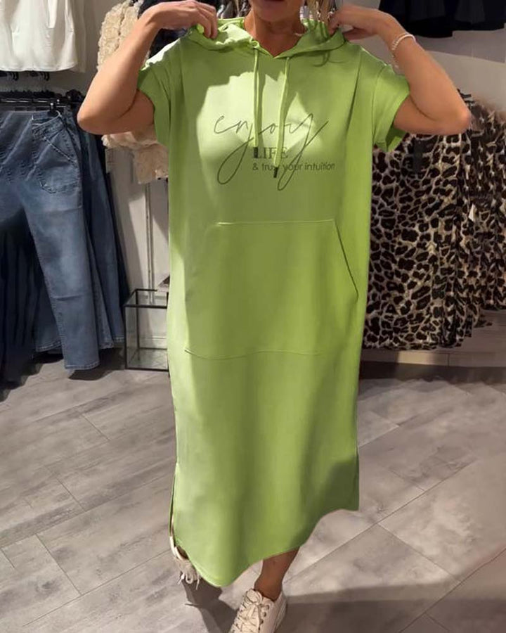 BLESSY / CASUAL HOODED DRESS