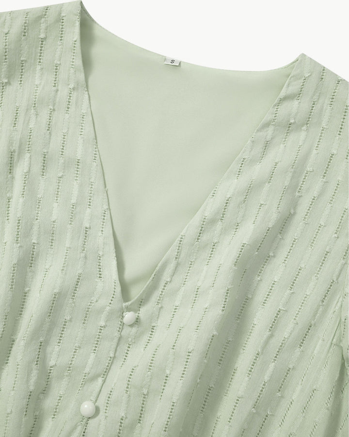 MILA / MIDI DRESS WITH FRILL SLEEVES