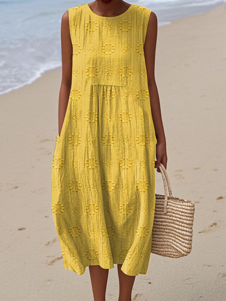 GELDA / SUMMER SLEEVELESS MIDI DRESS
