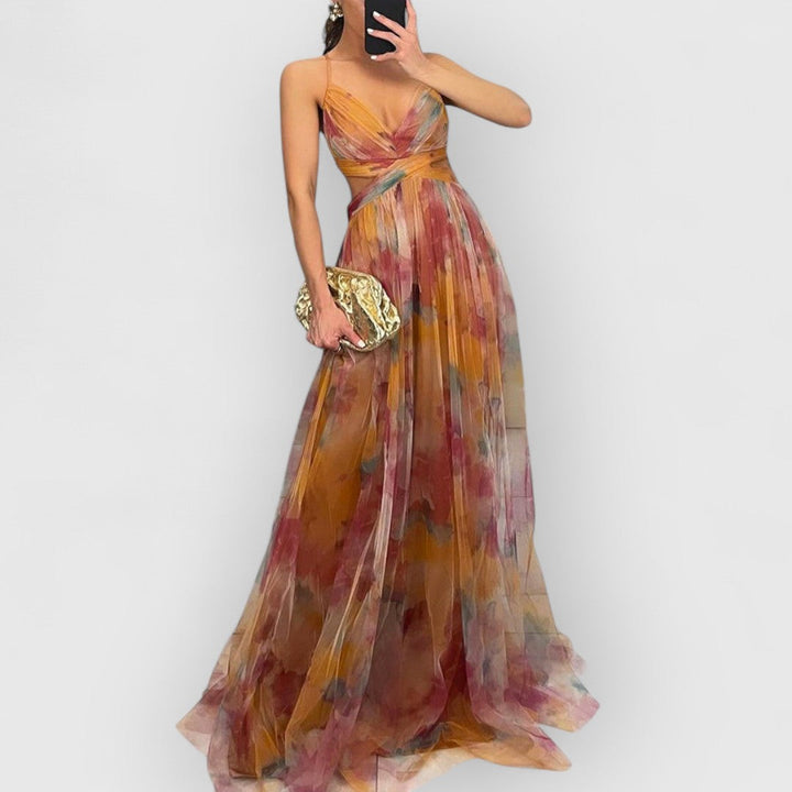 HERMIONE / LONG FLORAL DRESS