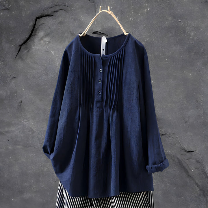 ELEANOR / FLOWY PLEATED BLOUSE