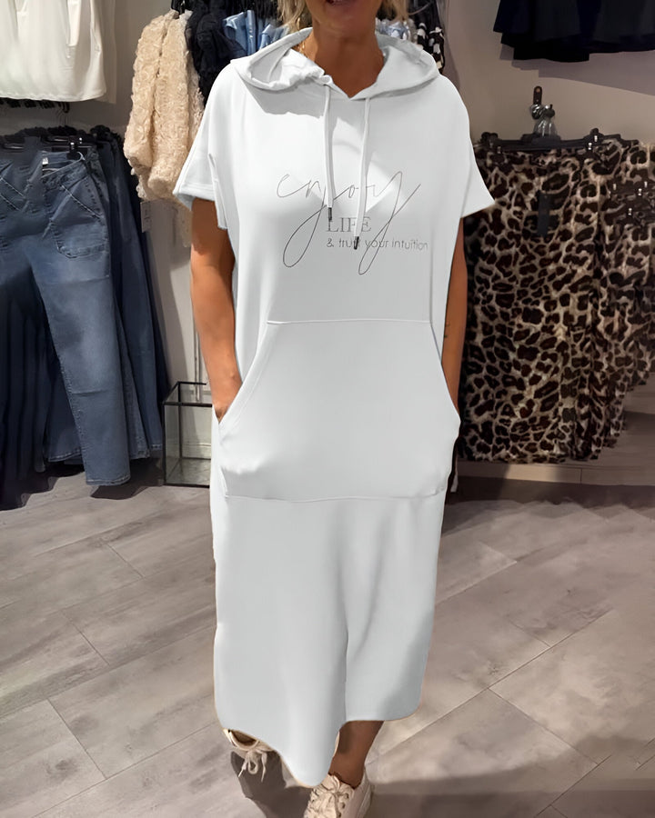 BLESSY / CASUAL HOODED DRESS