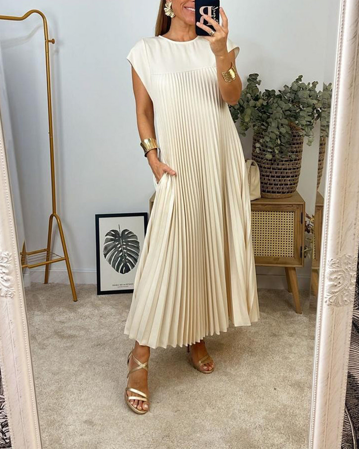 SOFIA / PLEATED MAXI DRESS
