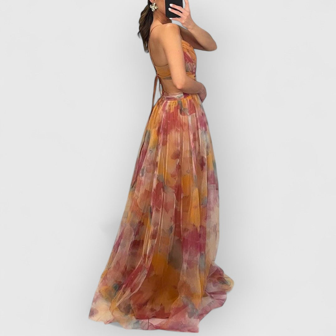 HERMIONE / LONG FLORAL DRESS