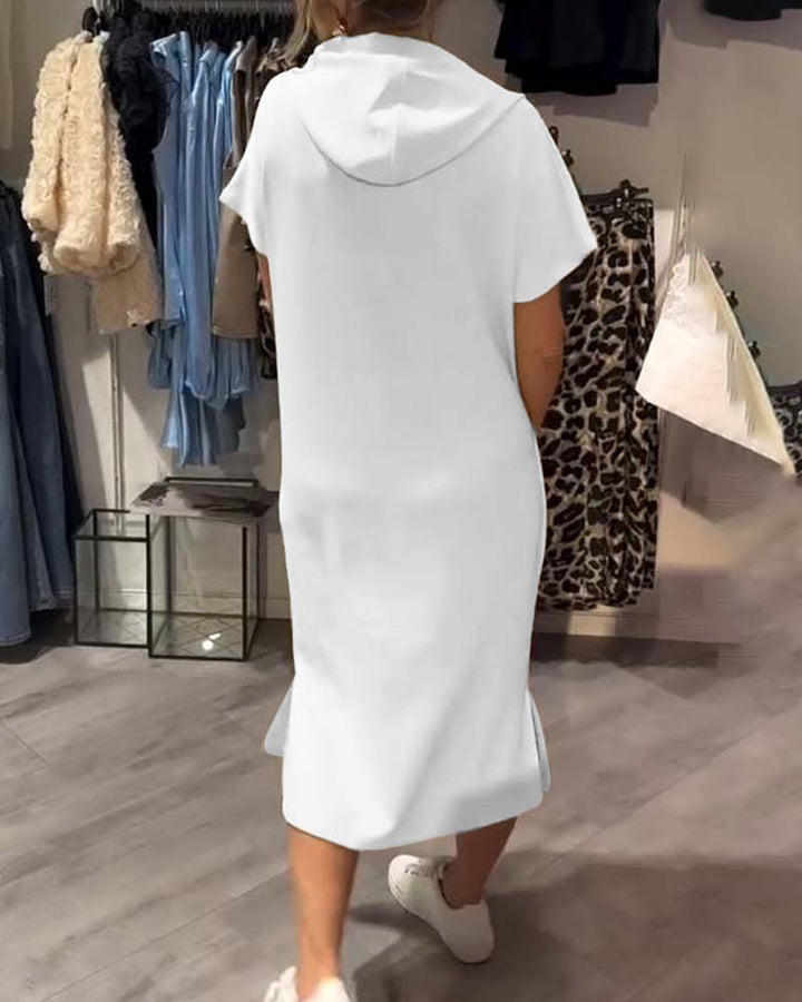 BLESSY / CASUAL HOODED DRESS
