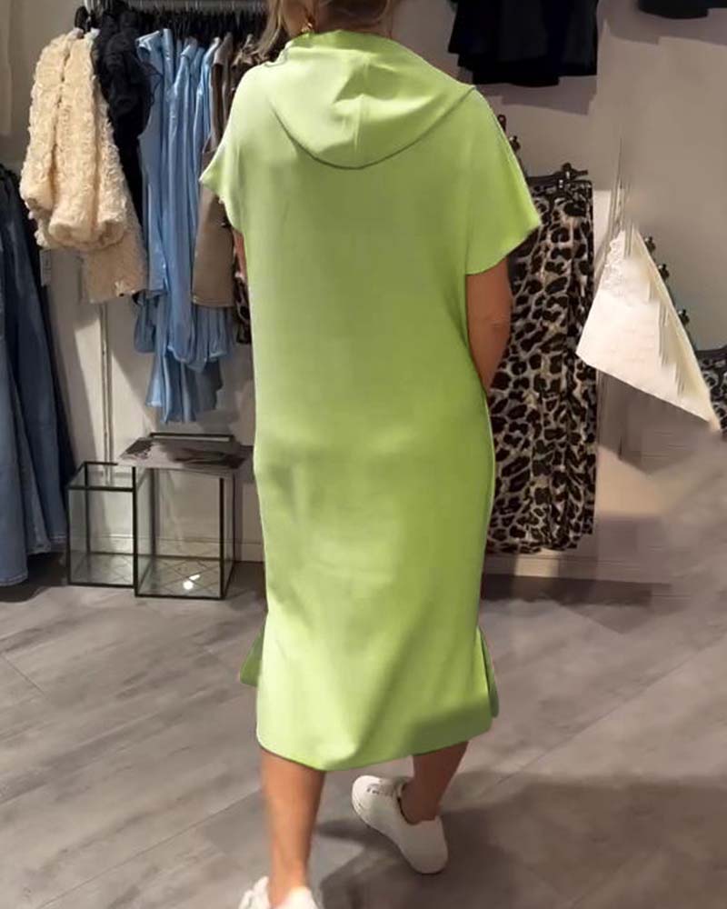 BLESSY / CASUAL HOODED DRESS
