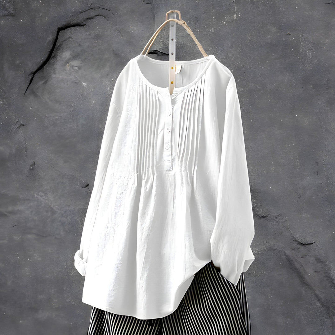ELEANOR / FLOWY PLEATED BLOUSE