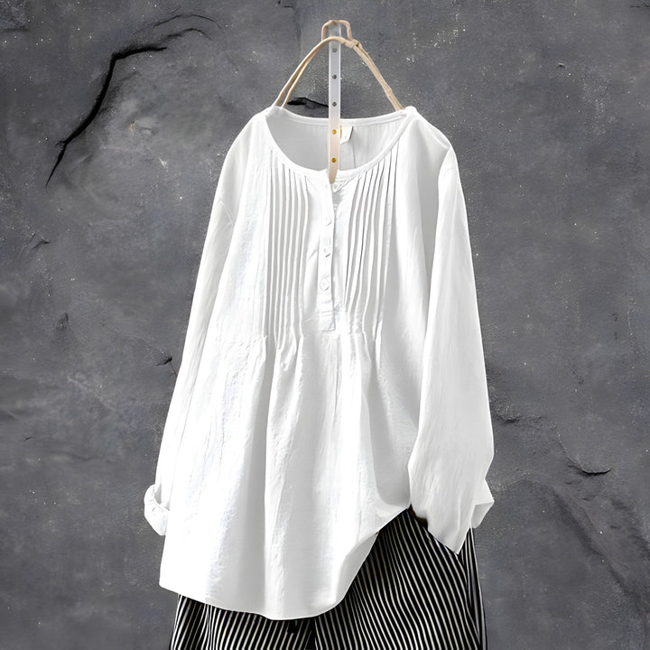 ELEANOR / FLOWY PLEATED BLOUSE