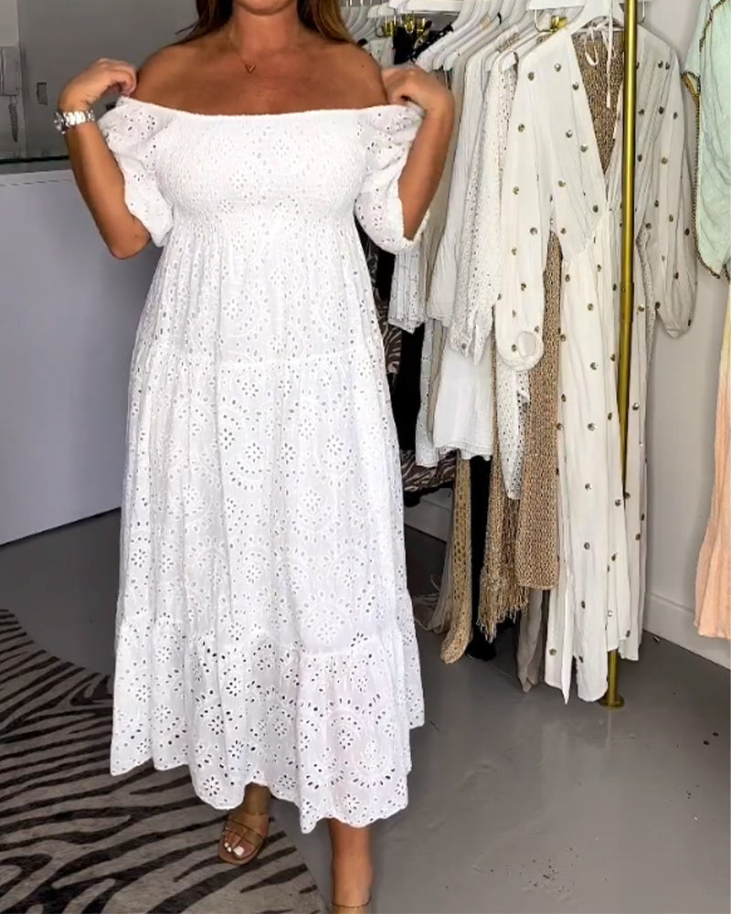 ELSIE / EYELET MAXI DRESS