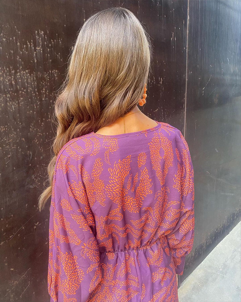 FLEUR / CLASSIC LONG SLEEVE FLORAL DRESS