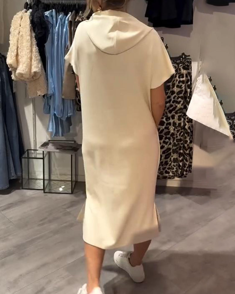 BLESSY / CASUAL HOODED DRESS
