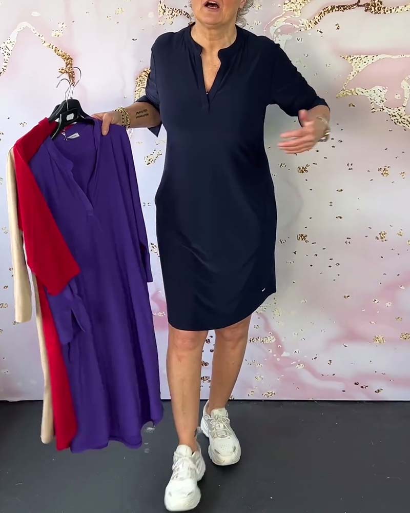 ISABELLE / V-NECK DRESS