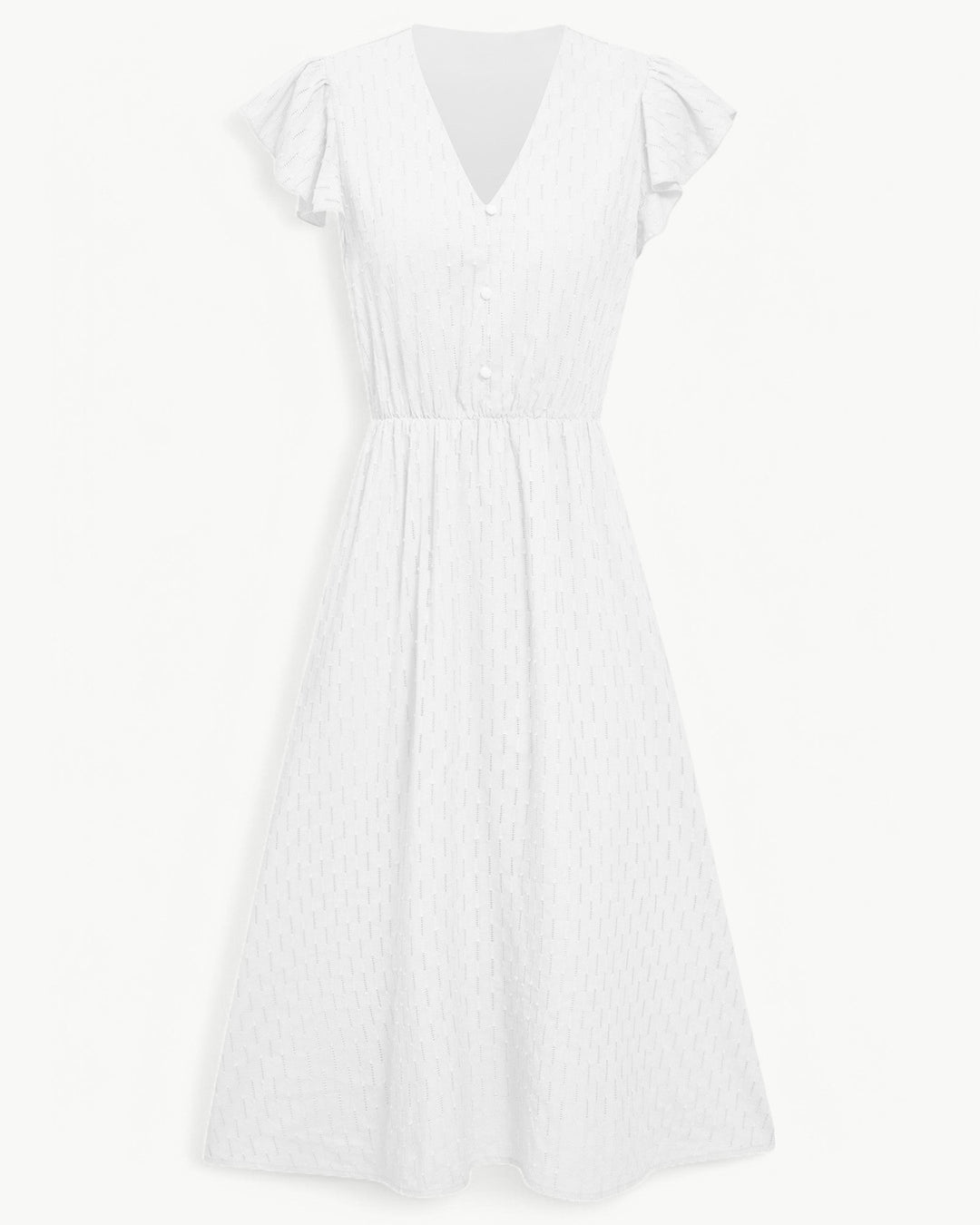 MILA / MIDI DRESS WITH FRILL SLEEVES
