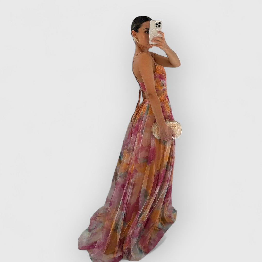 HERMIONE / LONG FLORAL DRESS