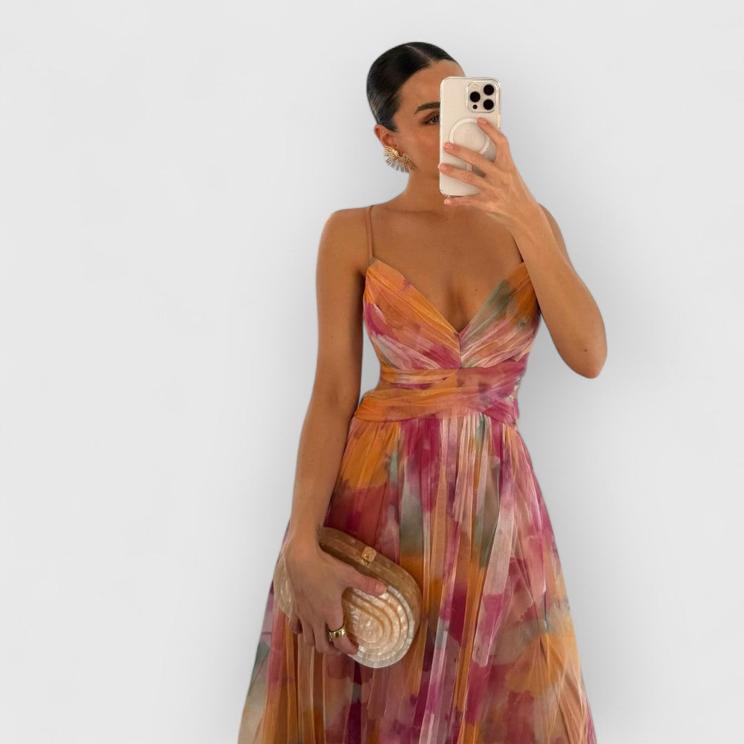 HERMIONE / LONG FLORAL DRESS