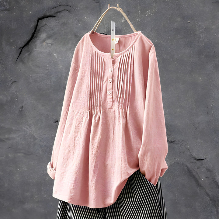 ELEANOR / FLOWY PLEATED BLOUSE
