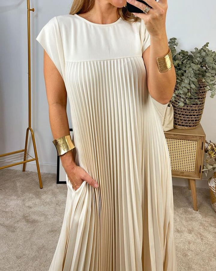 SOFIA / PLEATED MAXI DRESS