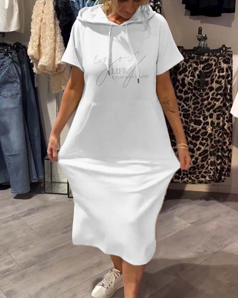 BLESSY / CASUAL HOODED DRESS