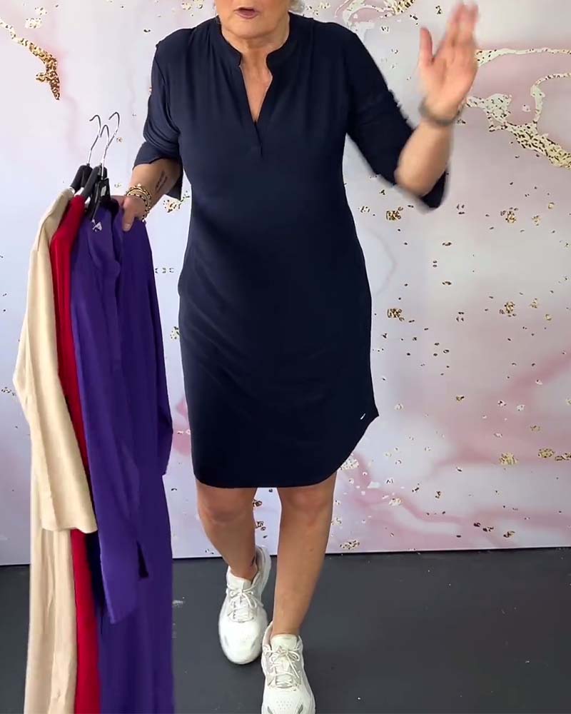 ISABELLE / V-NECK DRESS