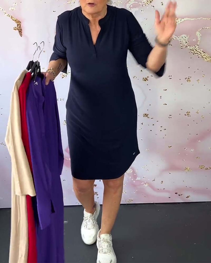 ISABELLE / V-NECK DRESS