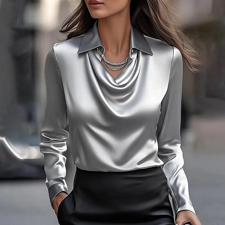 ETHEL / SOPHISTICATED DRAPED BLOUSE