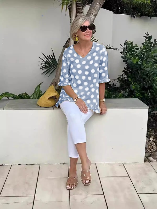 NADIA / POLKA DOT BLOUSE
