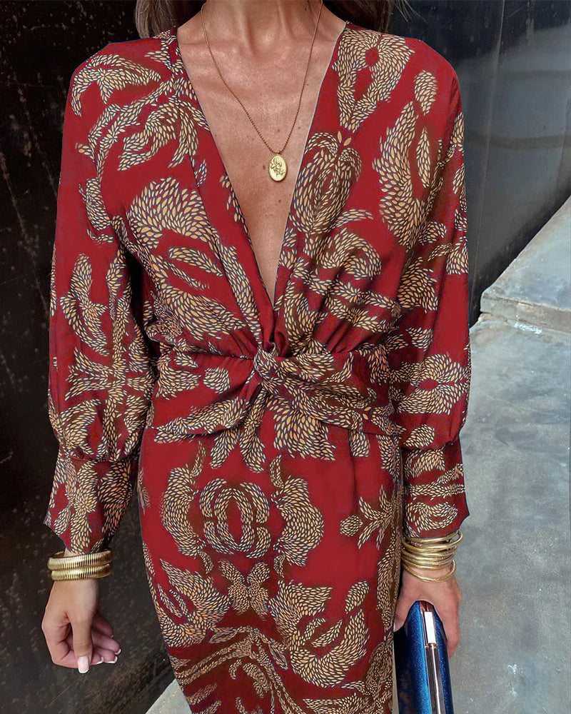 FLEUR / CLASSIC LONG SLEEVE FLORAL DRESS