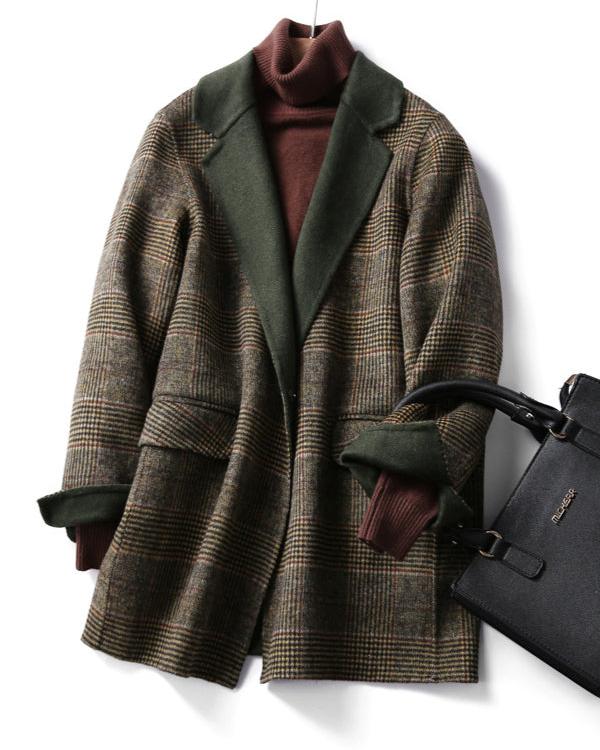 BAILEY / CLASSIC PLAID WOOL COAT