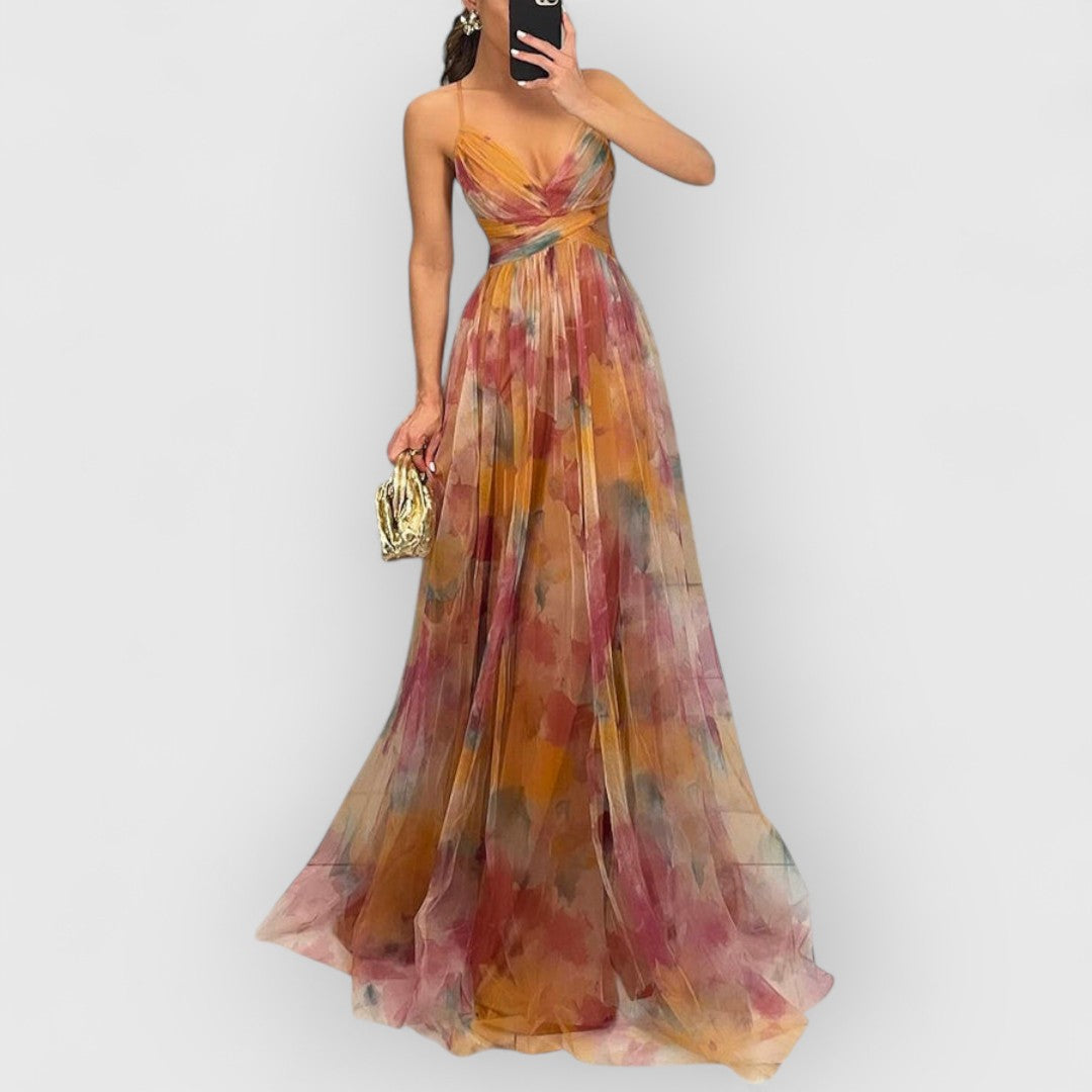 HERMIONE / LONG FLORAL DRESS