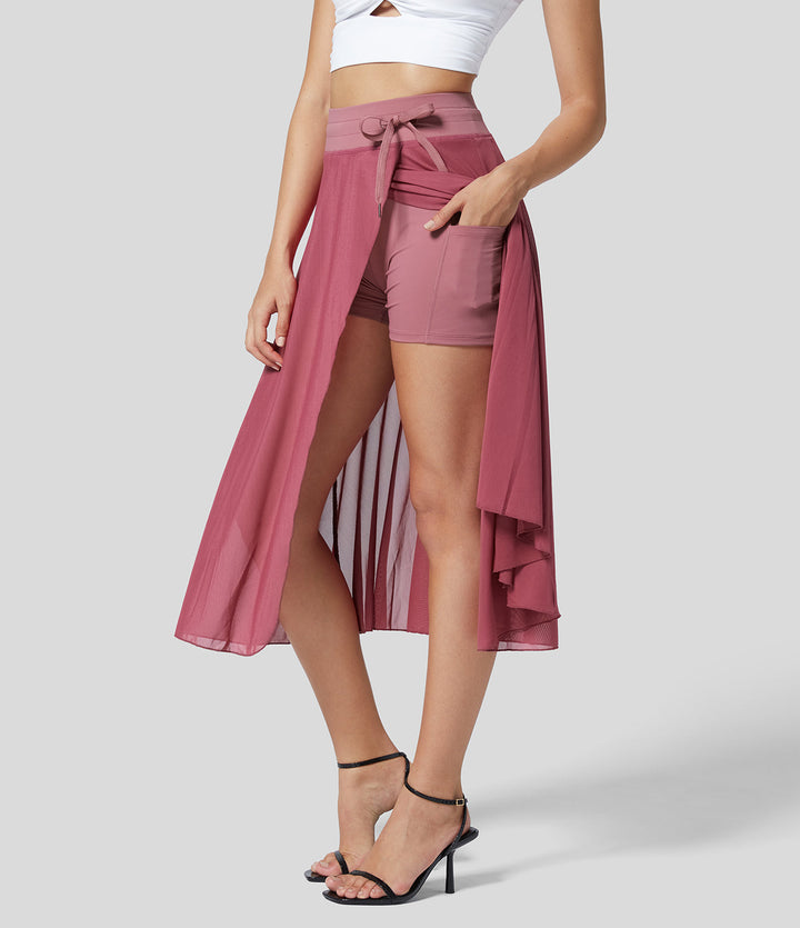 GINNY / DAY-TO-NIGHT MIDI SKIRT
